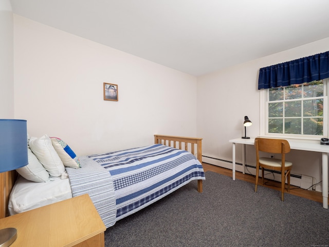 bedroom featuring a baseboard radiator