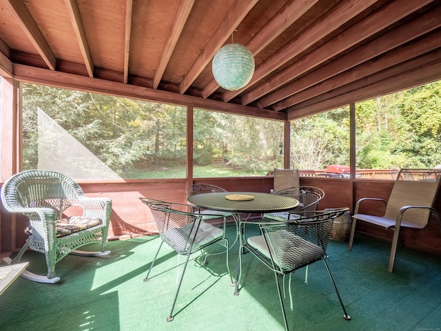 view of sunroom