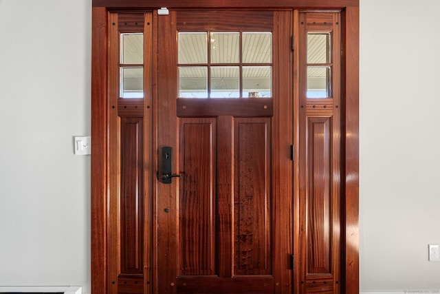 interior space featuring a baseboard radiator