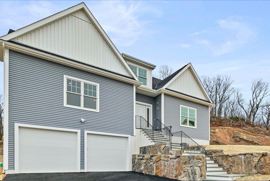 view of front property with a garage