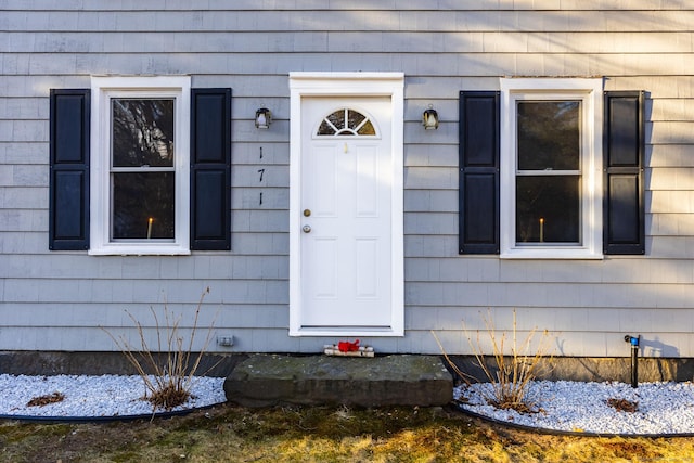 view of doorway to property