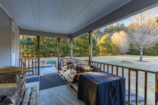 view of patio featuring grilling area