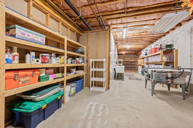 view of storage room