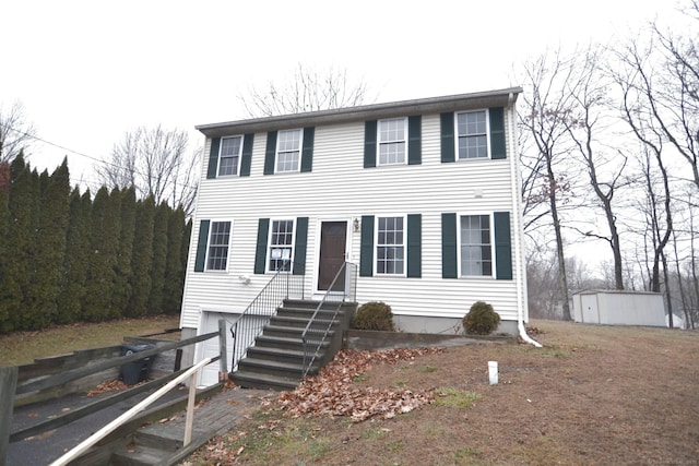 view of colonial home