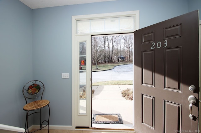 foyer featuring a wealth of natural light