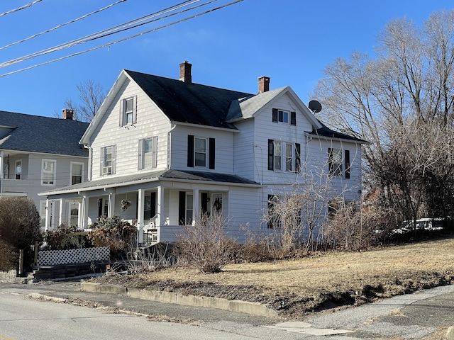 view of front of property with covered porch