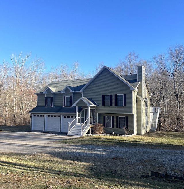 view of front of house featuring a garage