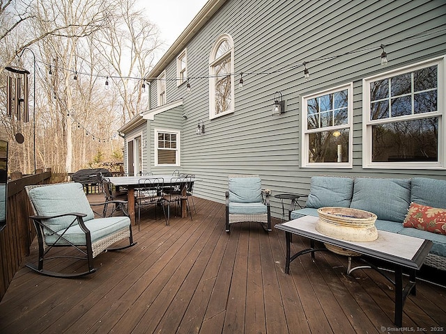 deck with outdoor lounge area