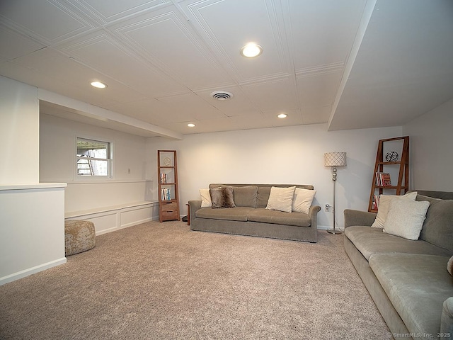 view of carpeted living room