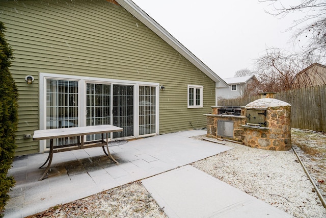 view of patio / terrace featuring exterior kitchen