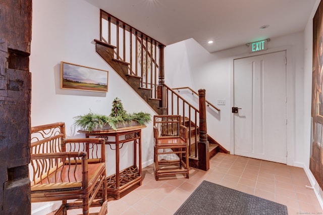 view of tiled entrance foyer