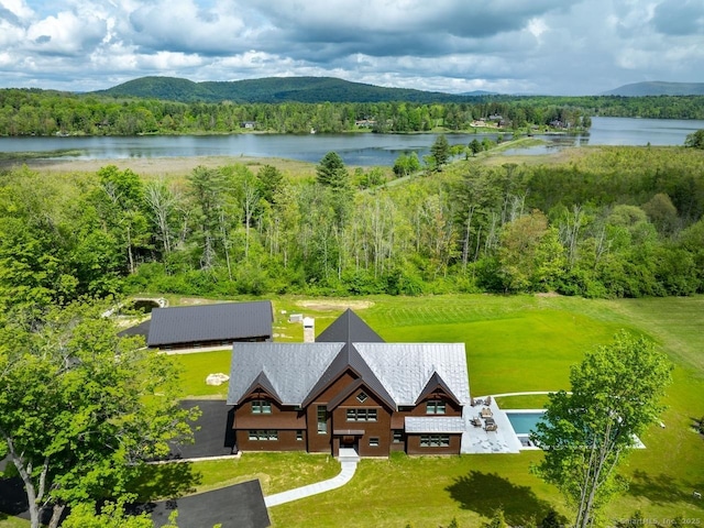 145 Taconic Rd, Salisbury, CT 06068 - bird's eye view of a heavily wooded area and a water and mountain view