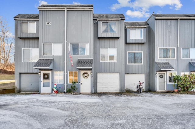 view of property featuring a garage