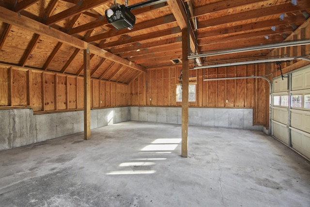 garage featuring a garage door opener