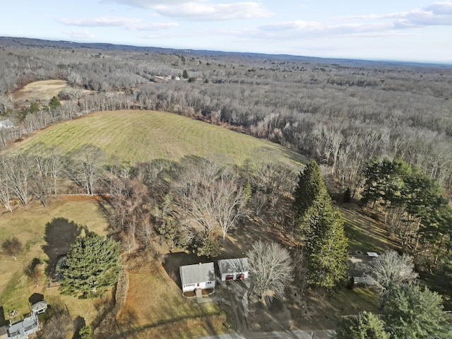 aerial view with a rural view