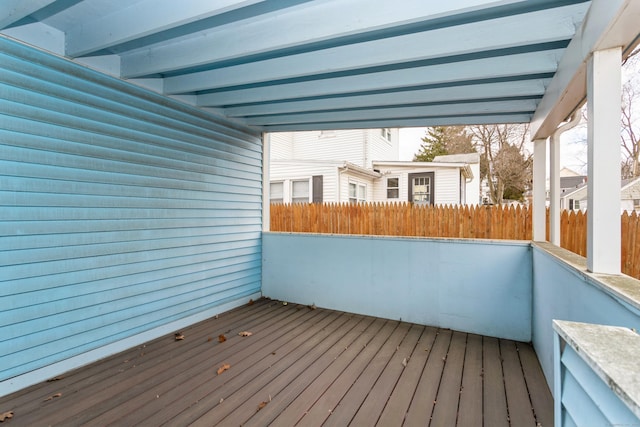 view of wooden terrace