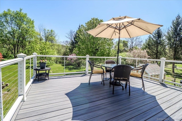 view of wooden deck