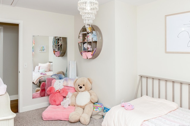 view of carpeted bedroom