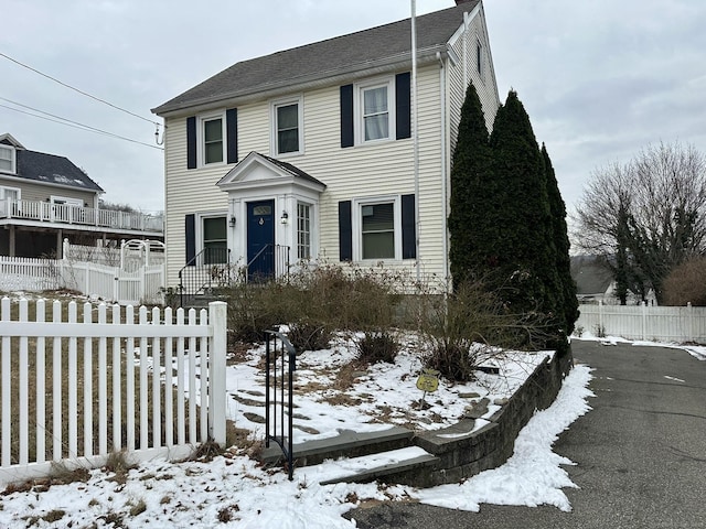 view of colonial home