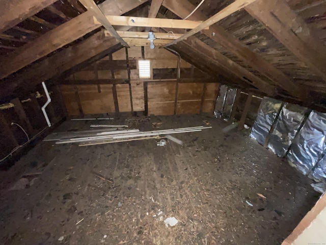 view of attic