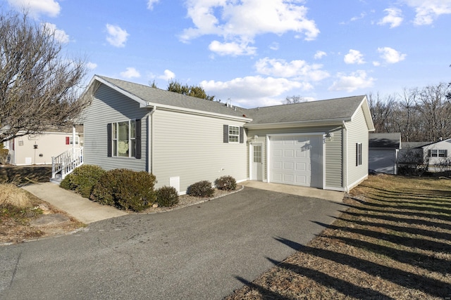 view of home's exterior featuring a garage