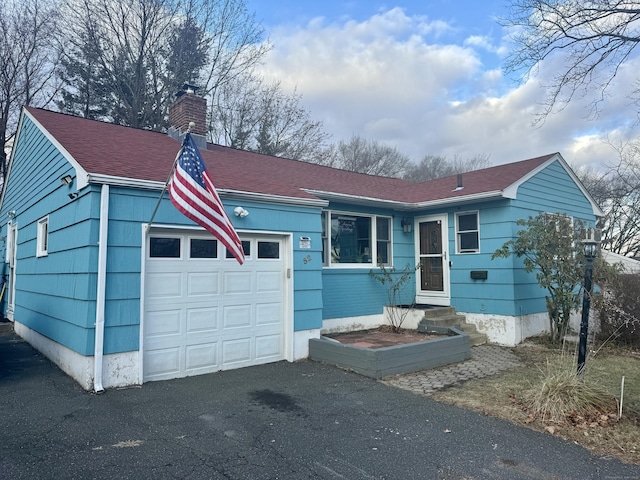 view of front facade with a garage