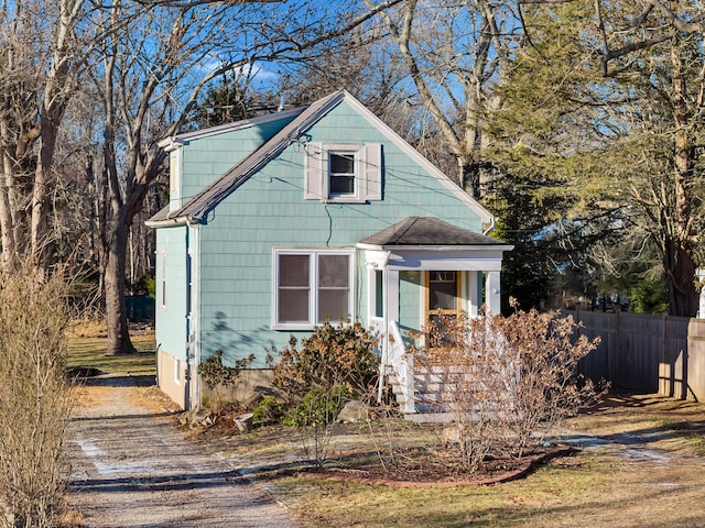 view of bungalow-style home