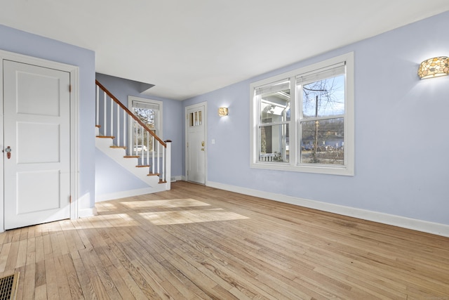 entryway with light wood-type flooring