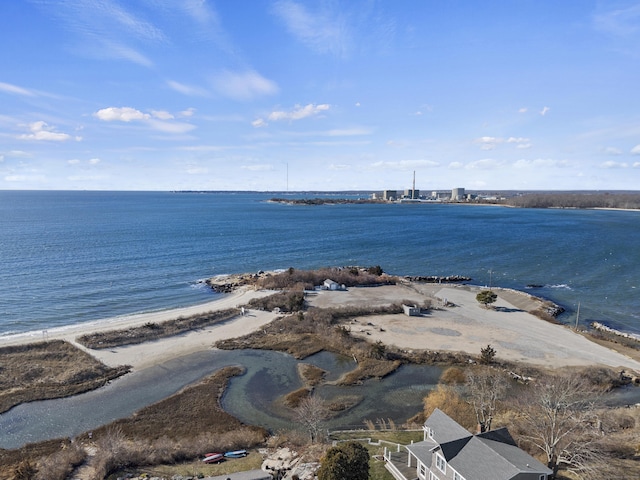 water view with a view of the beach