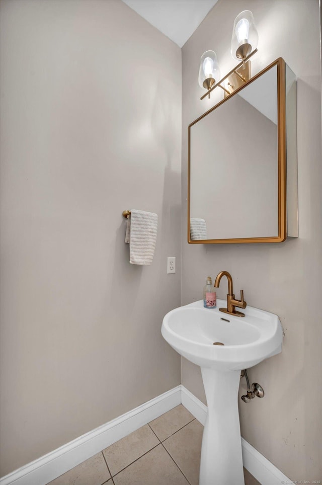 bathroom featuring tile patterned flooring