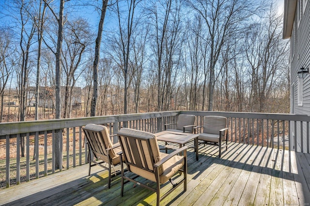 view of wooden deck