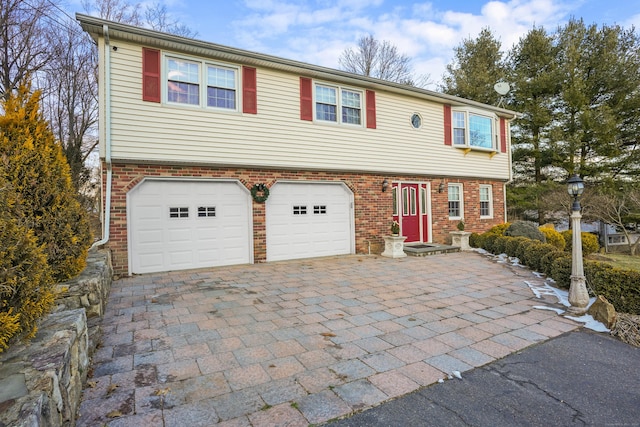 view of front of house featuring a garage