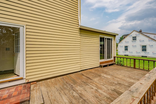 view of wooden terrace