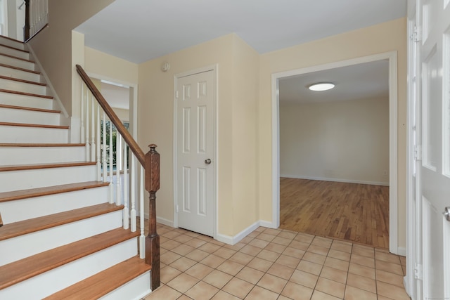 view of tiled entrance foyer