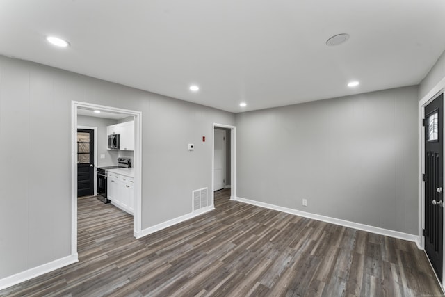 interior space featuring dark hardwood / wood-style floors