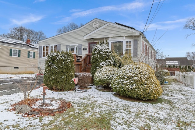 view of front of home