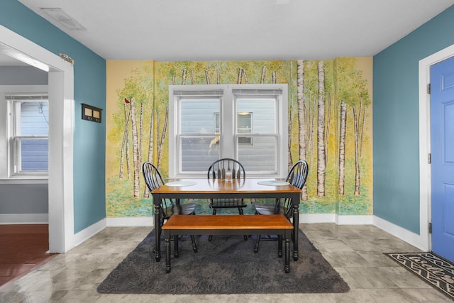 dining room with a healthy amount of sunlight