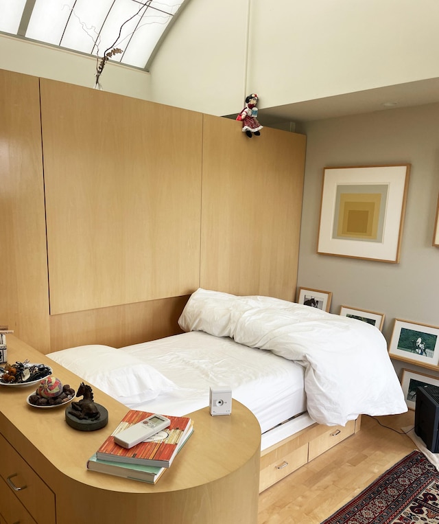 bedroom featuring a high ceiling