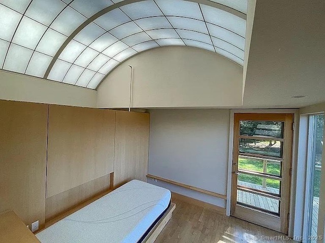 bedroom featuring wood-type flooring