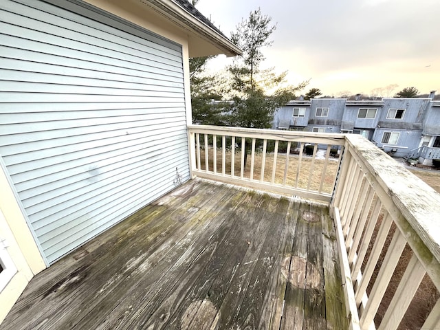 view of deck at dusk