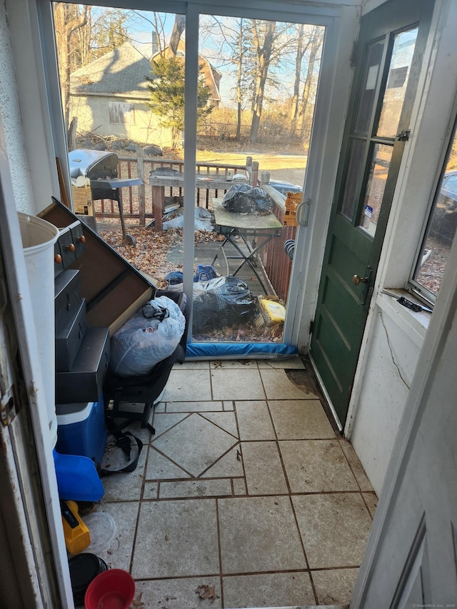 view of doorway to outside