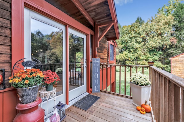 view of wooden deck