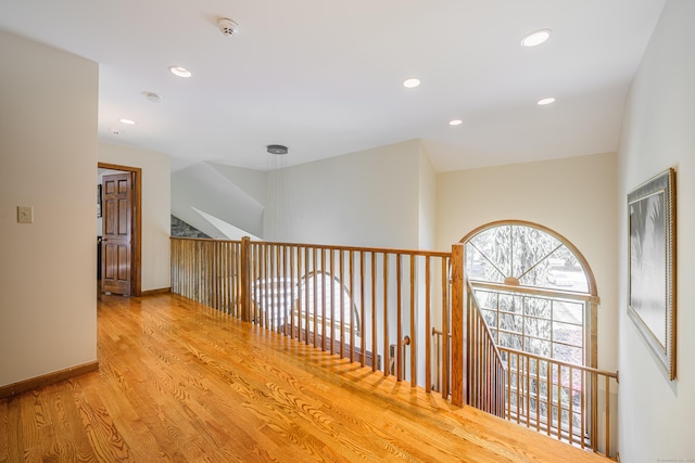 hallway featuring light hardwood / wood-style floors