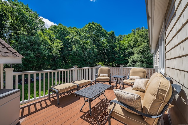 deck with outdoor lounge area