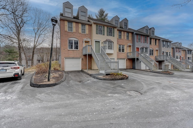 view of property with a garage