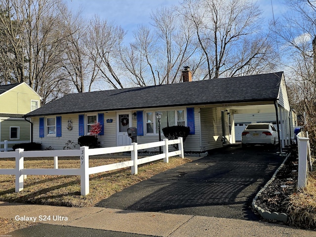 view of front facade featuring a garage