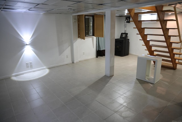 view of basement