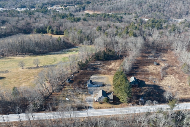 aerial view featuring a rural view