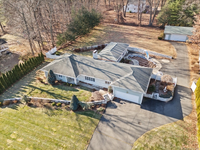 birds eye view of property