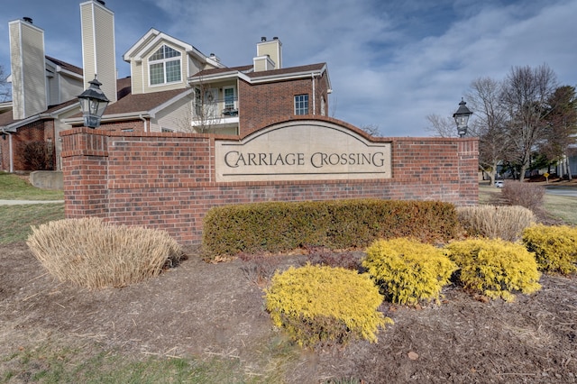 view of community sign